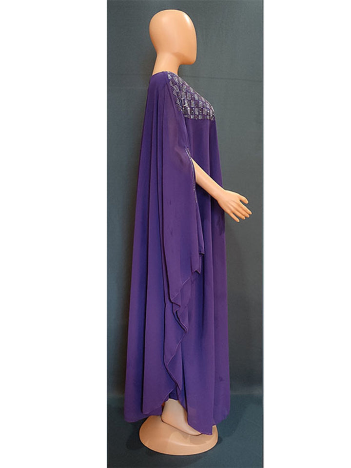 Women's Chiffon Rhinestone Robe Sets