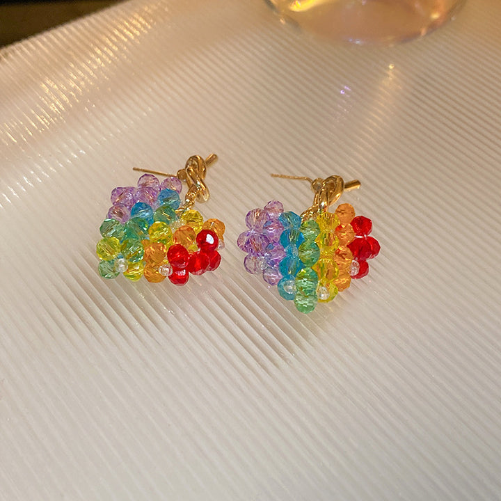 Colorful Heart Pattern Earrings