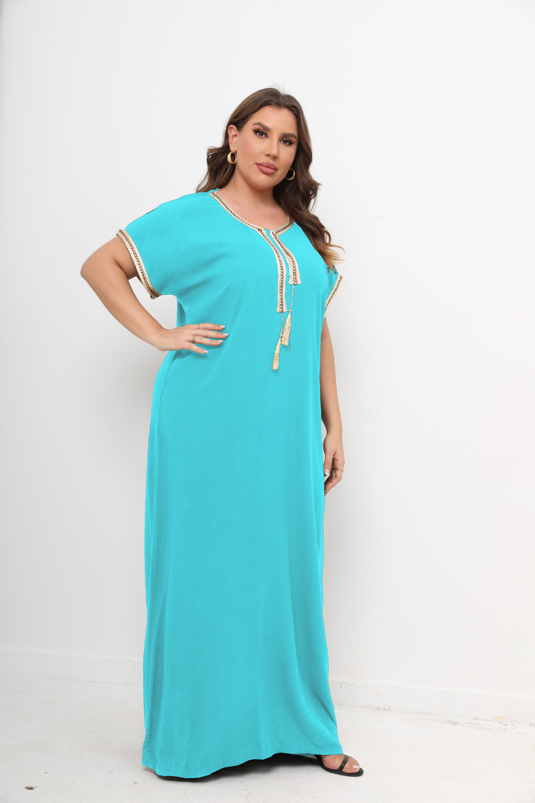 Women's Casual Solid Color Plus Size Dress