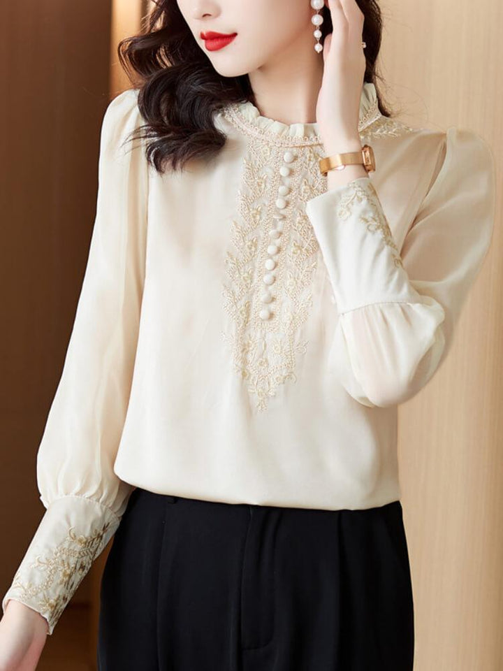 Women's Long-sleeved Mulberry Silk Shirt