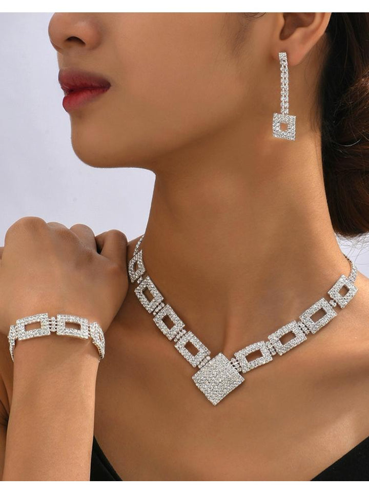 Earrings Bracelet Necklace Set Decorative Three-Piece Set