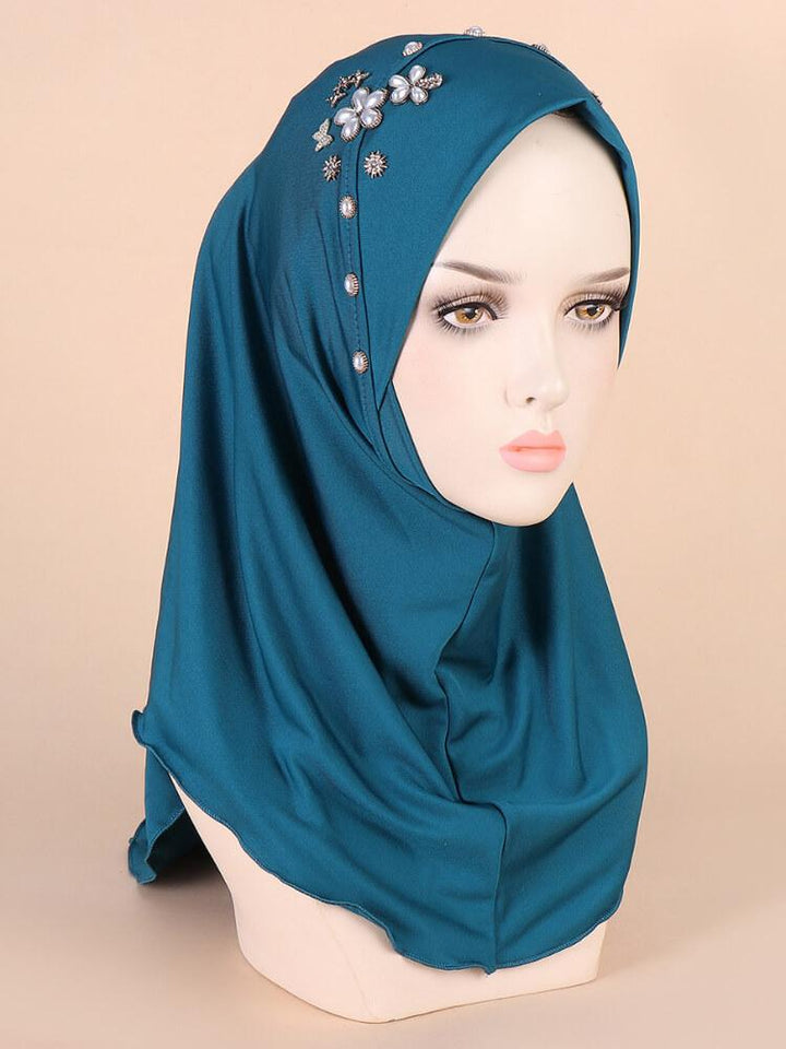 Elegant Shell Pattern Decorated Hijab