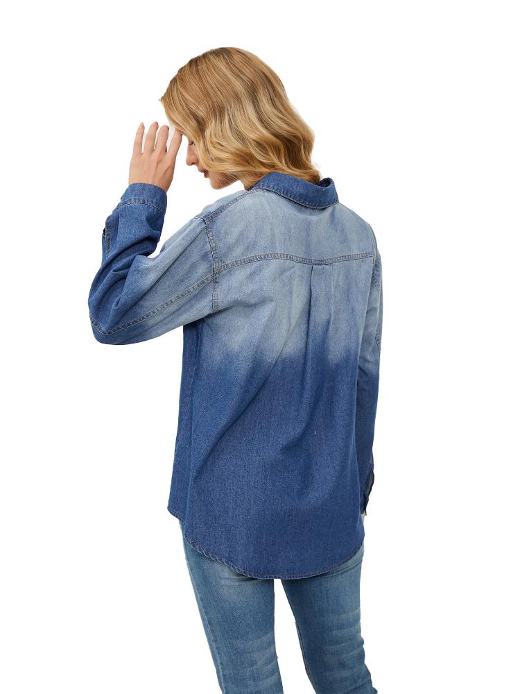 Single-Breasted Denim Shirt Jacket