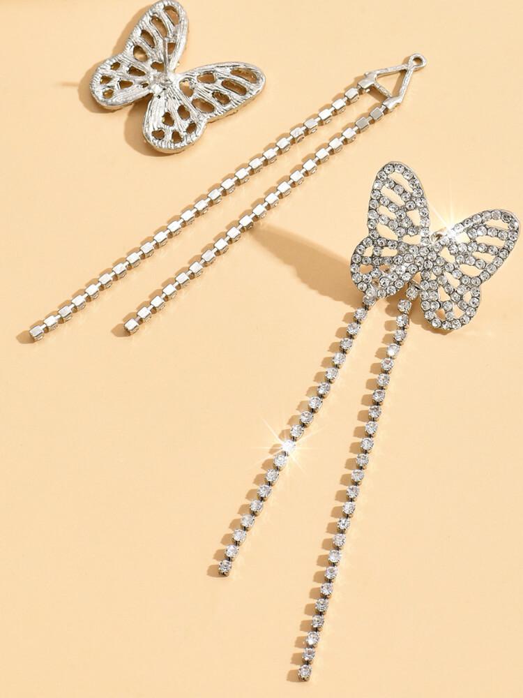 Women's Elegant Butterfly Shaped Tassel Earrings
