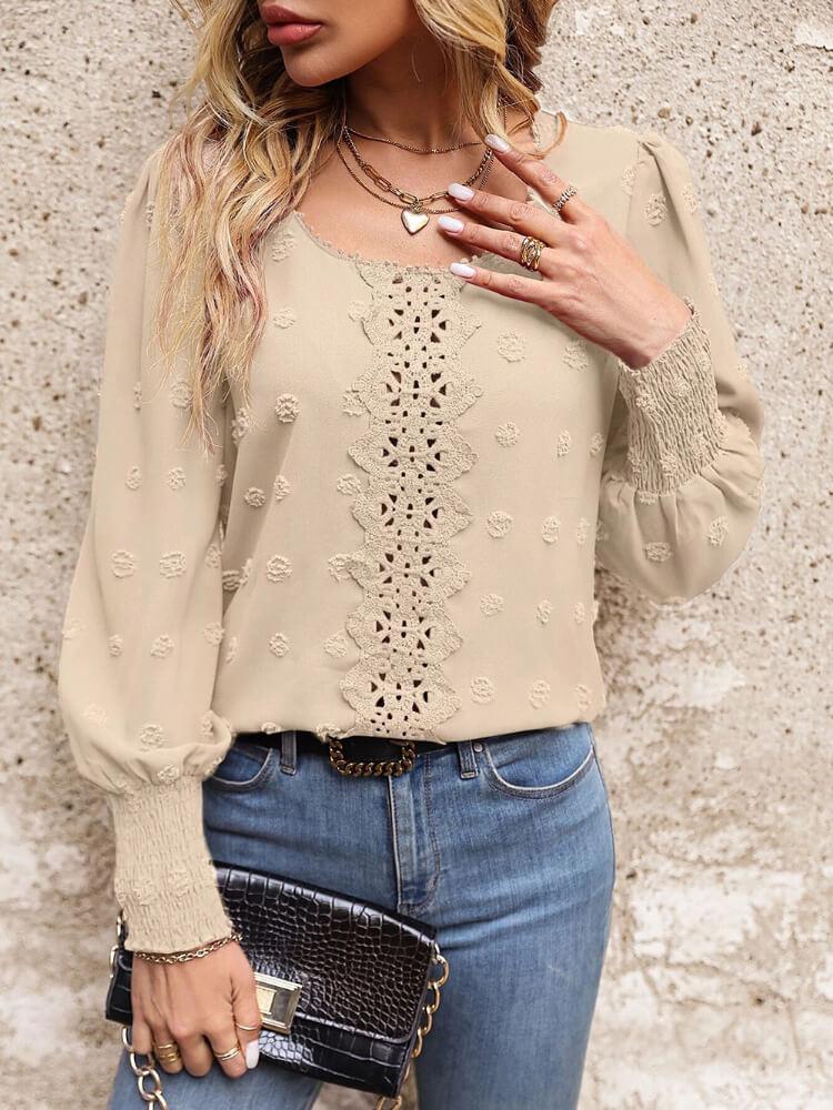 Polo-Dot Lace Shirt