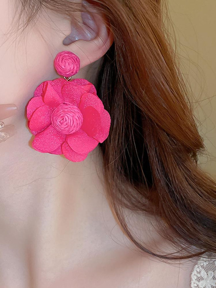 Flower Braided Rope Earrings