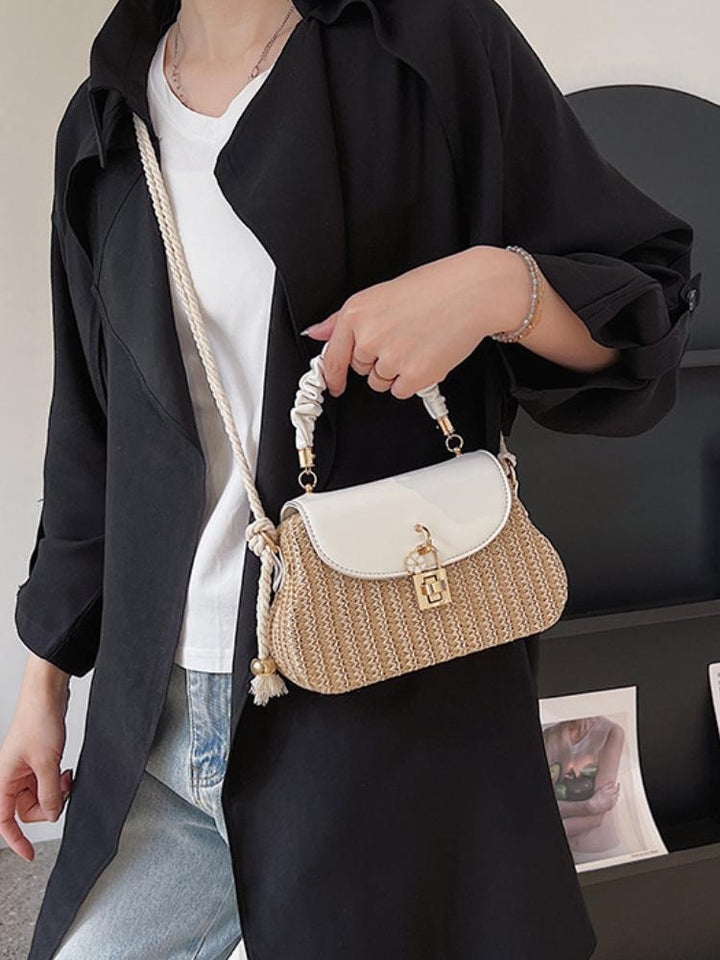 One Shoulder Crossbody Pleated Tote