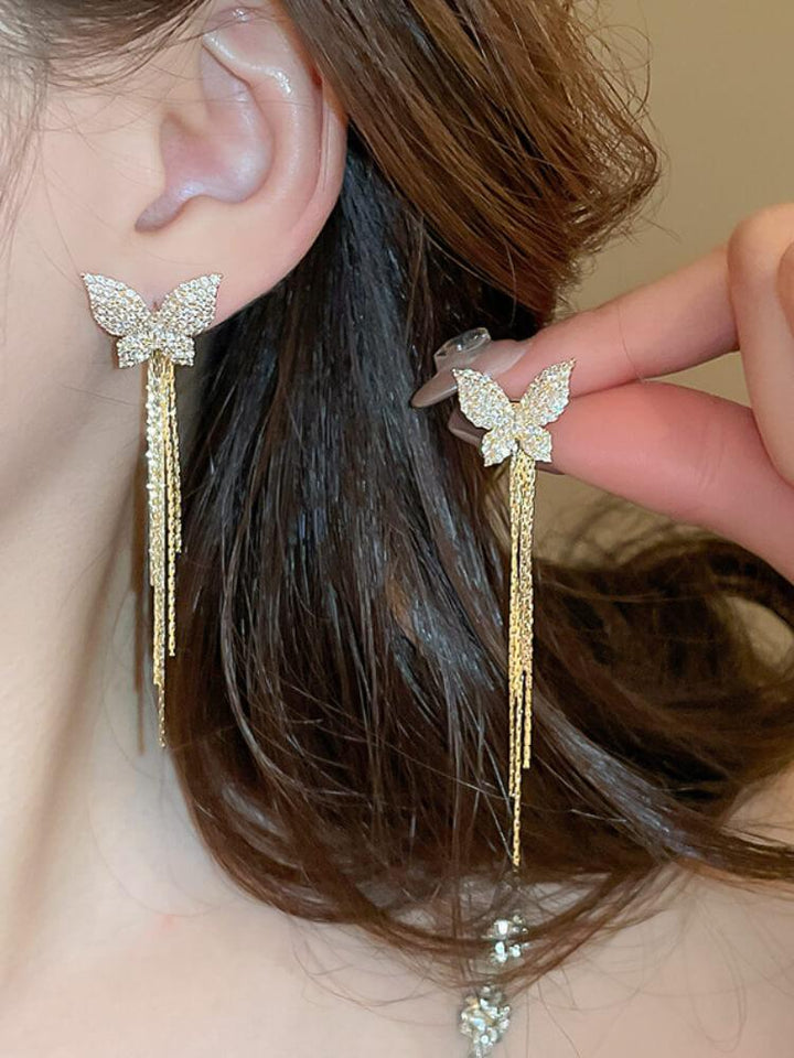 Women's Butterfly Tassel Earrings