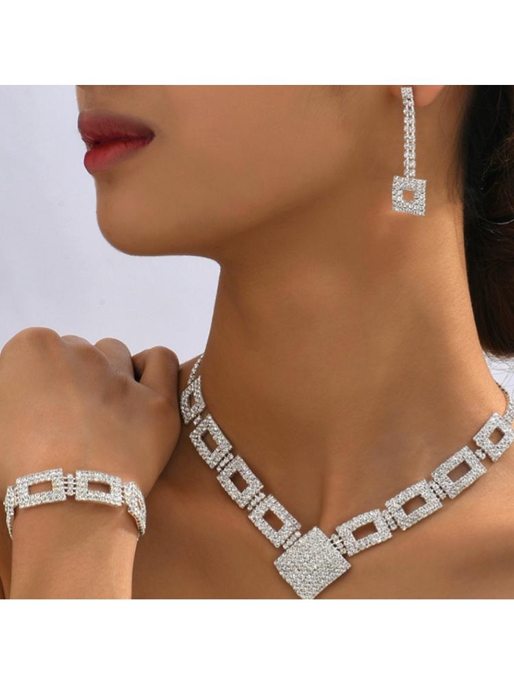 Earrings Bracelet Necklace Set Decorative Three-Piece Set