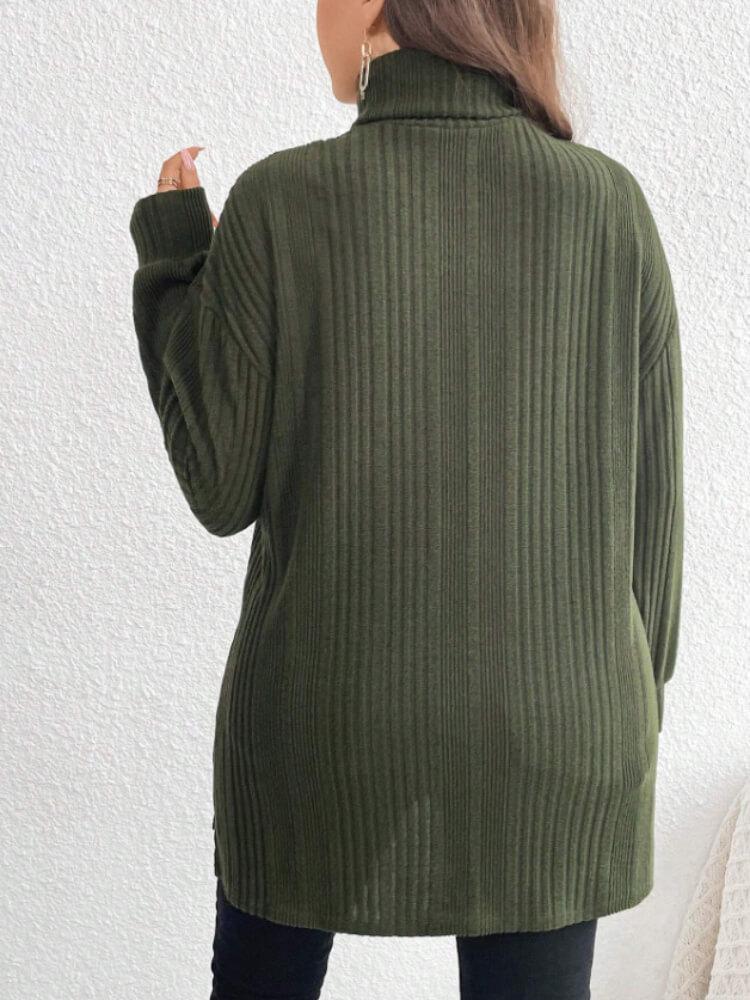 Women's Split Knit Plus Size Top