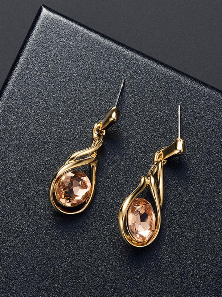 Crystal Necklace Earrings Jewelry Set
