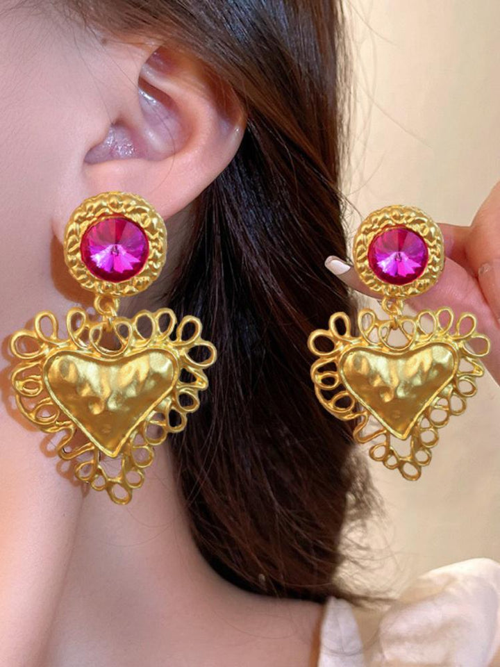 Women's Elegant Heart Shaped Earrings