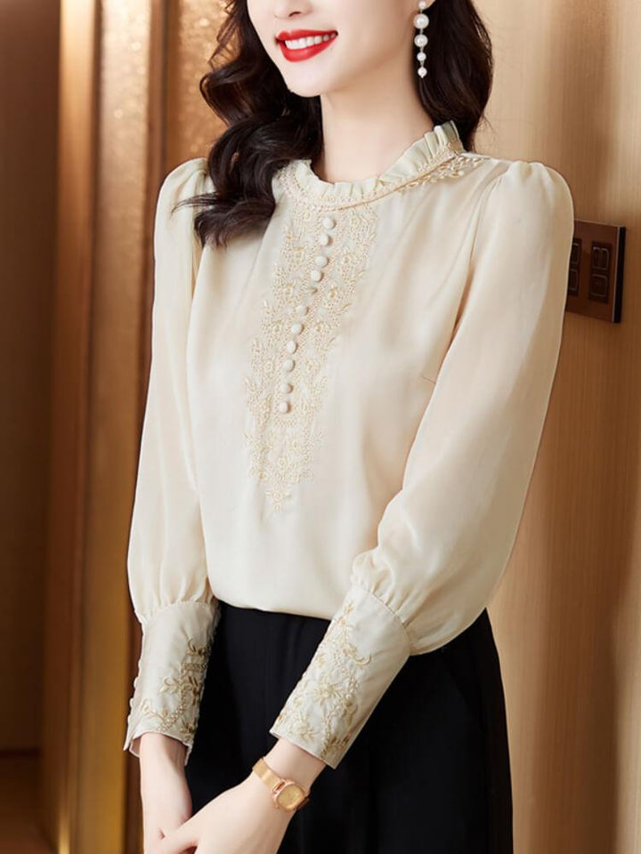 Women's Long-sleeved Mulberry Silk Shirt
