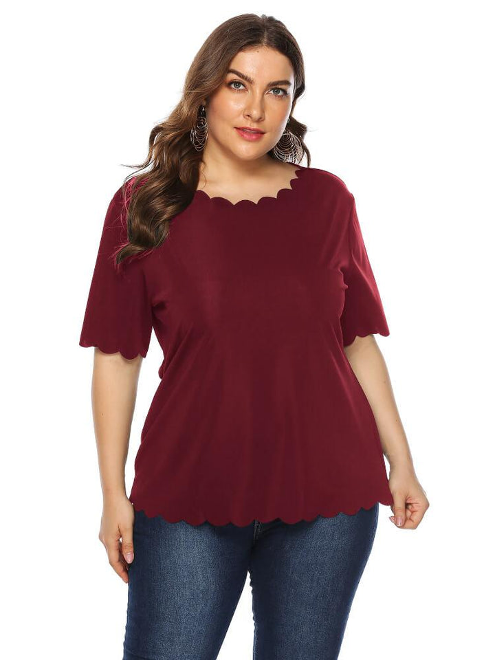 T-shirt Casual Short-sleeve Plus Size Top