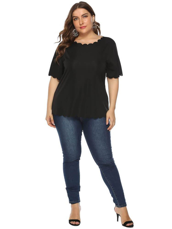 T-shirt Casual Short-sleeve Plus Size Top