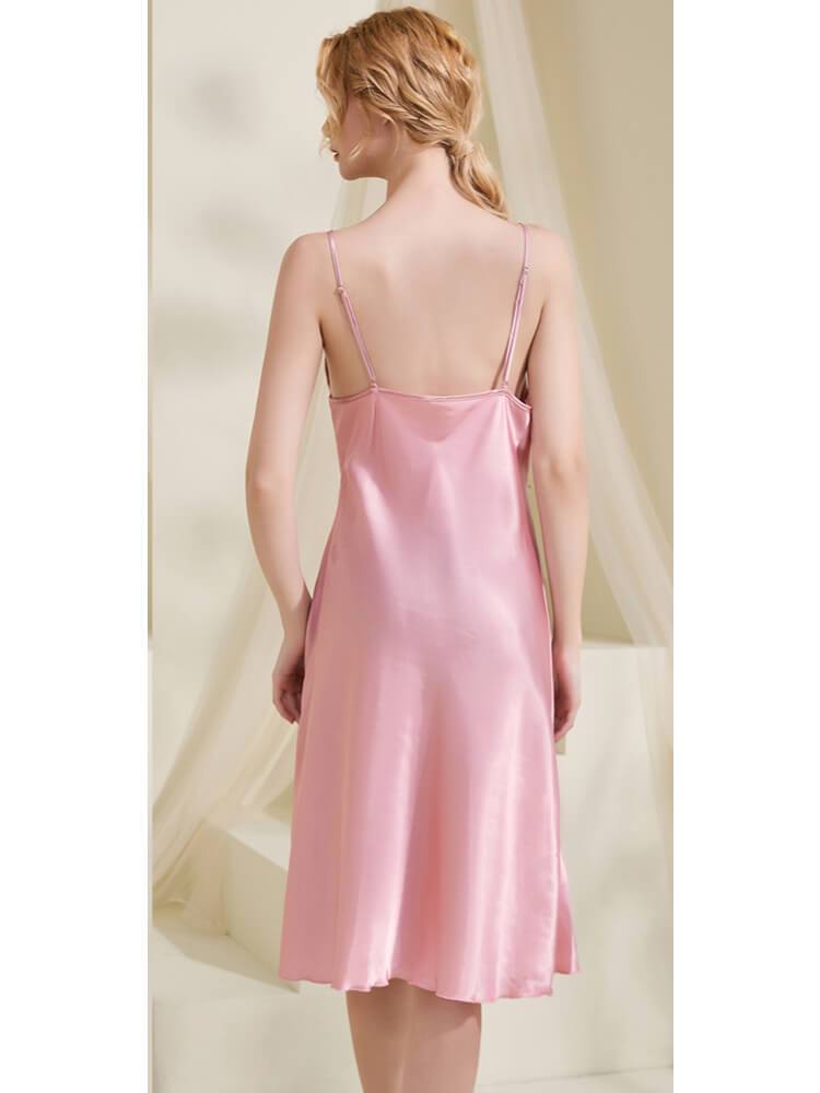 Lace Strap Backless Split Nightdress