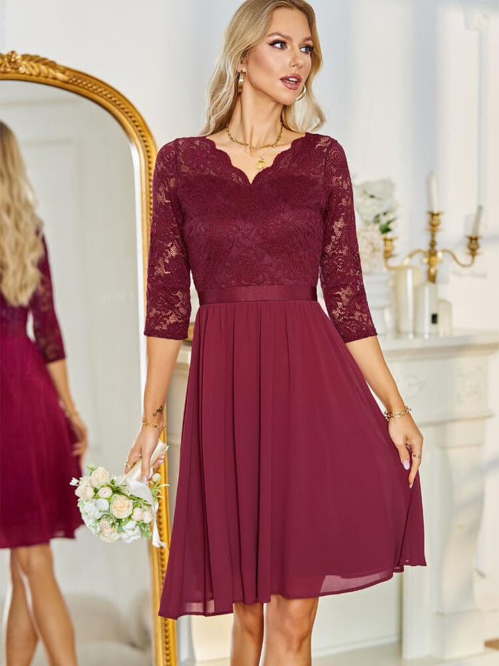 Women's Lace-Stitching Dress