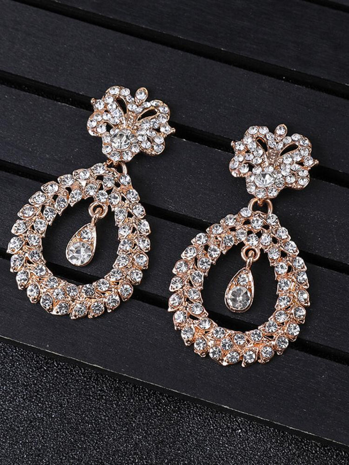 Women's Dress Accessories Crystal Clavicle Chain Three-piece Set