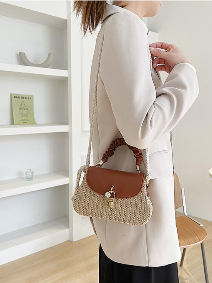 One Shoulder Crossbody Pleated Tote