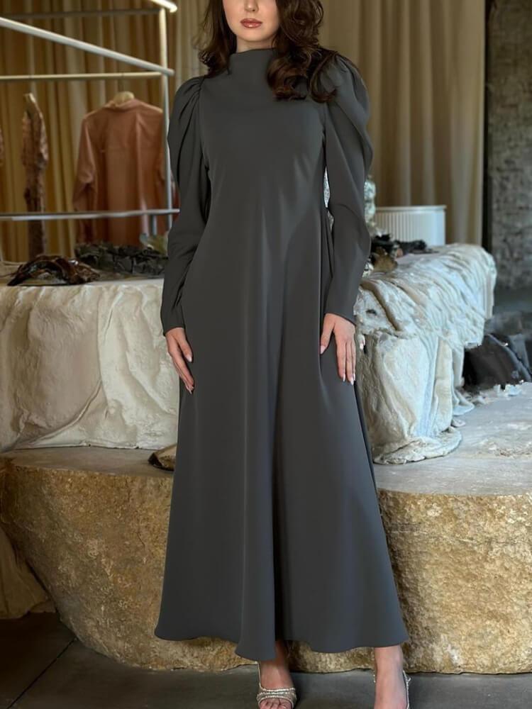 Women's Elegant Long Sleeve Loose Maxi Dress