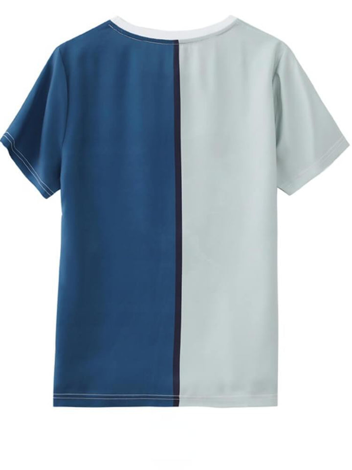 Women's Short-Sleeve Printed Silk T-Shirt