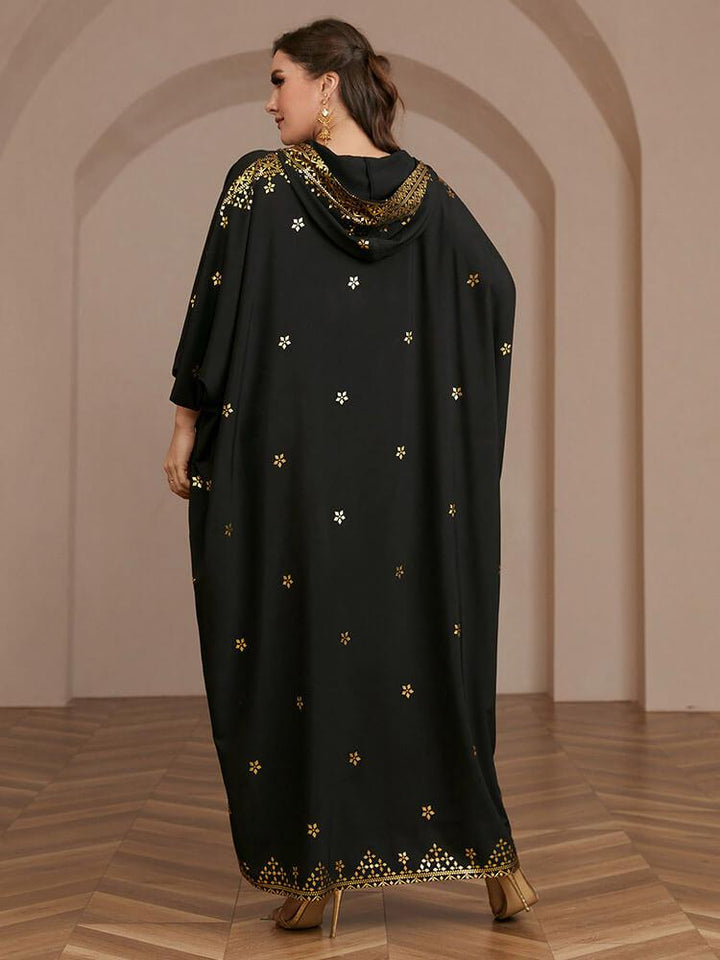 Hooded Gown Gilded Dress