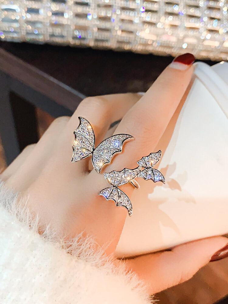 Female Zircon Ring With Butterfly
