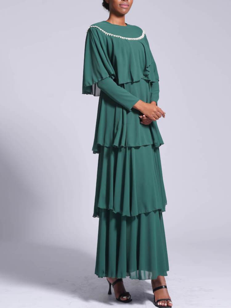 Casual Chiffon Long Sleeve Maxi Dress