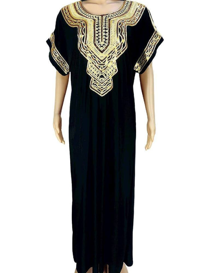 Women's Embroidered Plus Size Abaya(With Hijab)