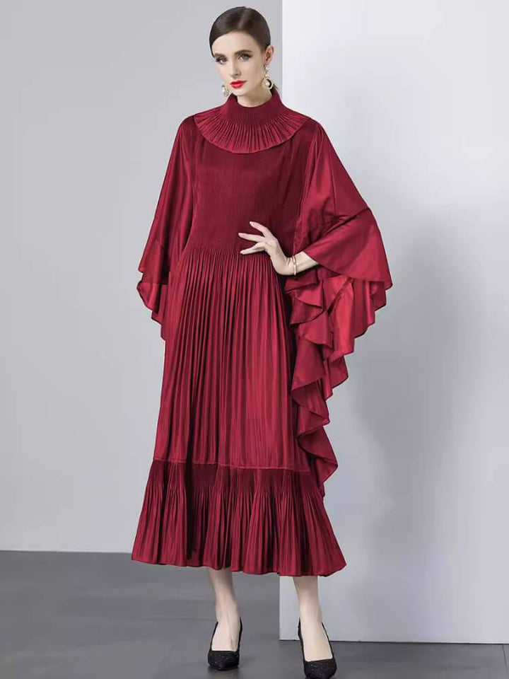Women's Ruffle Dolman-Sleeve Dress