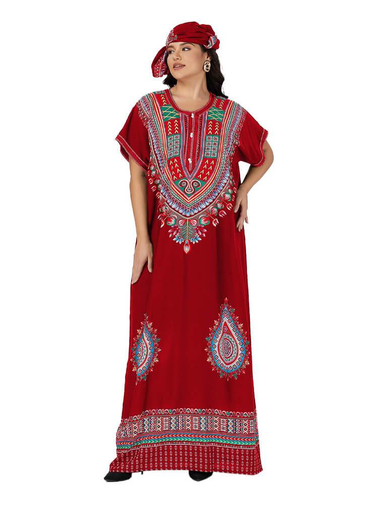 Women's Casual Turban Plus Size Abaya