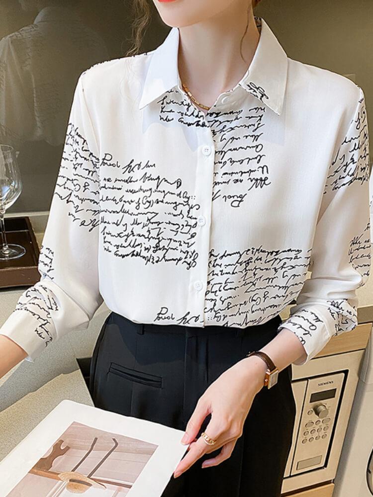 Women's Printed Chiffon Shirt