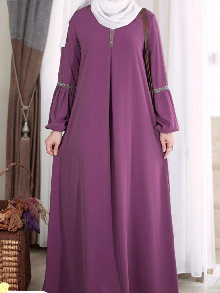 Long Sleeve Sequin Dress Jalabiya