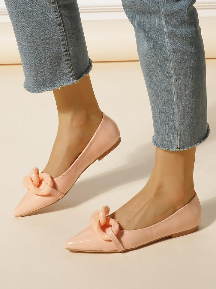 Pointed Toe Shallow Flat Shoes