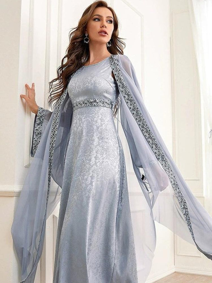 Solid Color Patchwork Robe Two-Piece Dress Sets