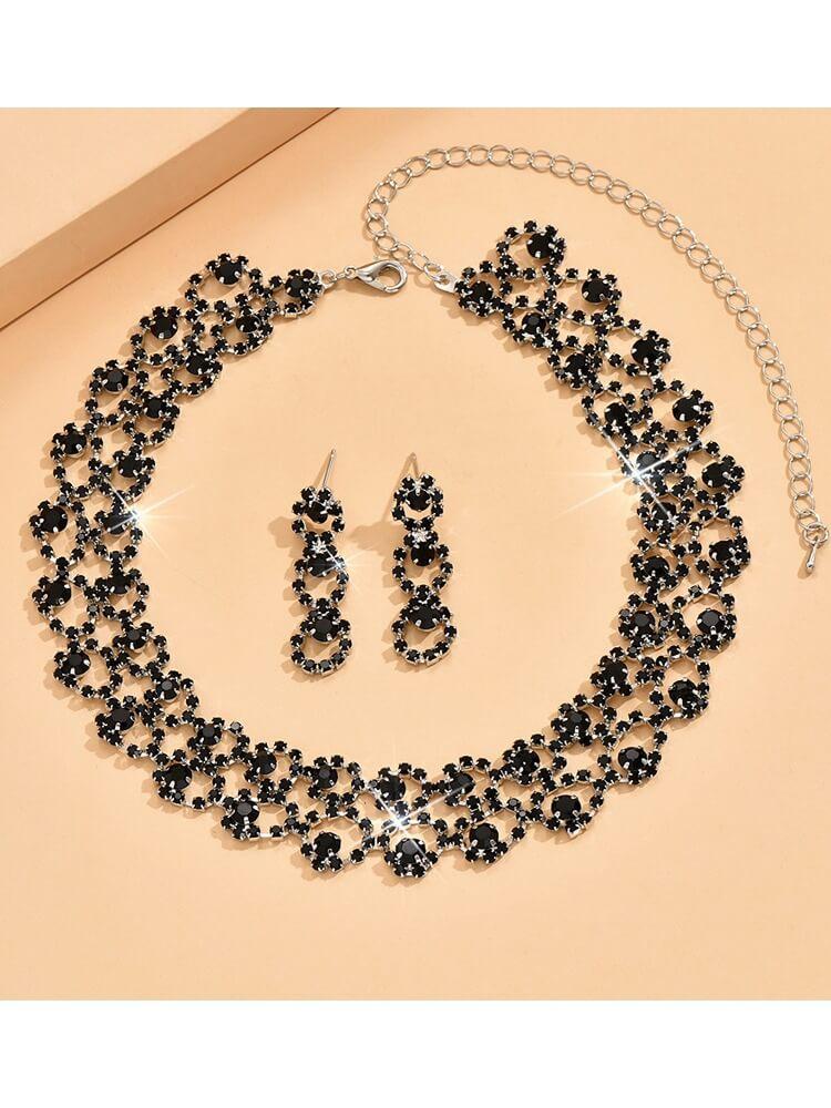 Women's Fashion Earrings Necklace Jewelry Sets