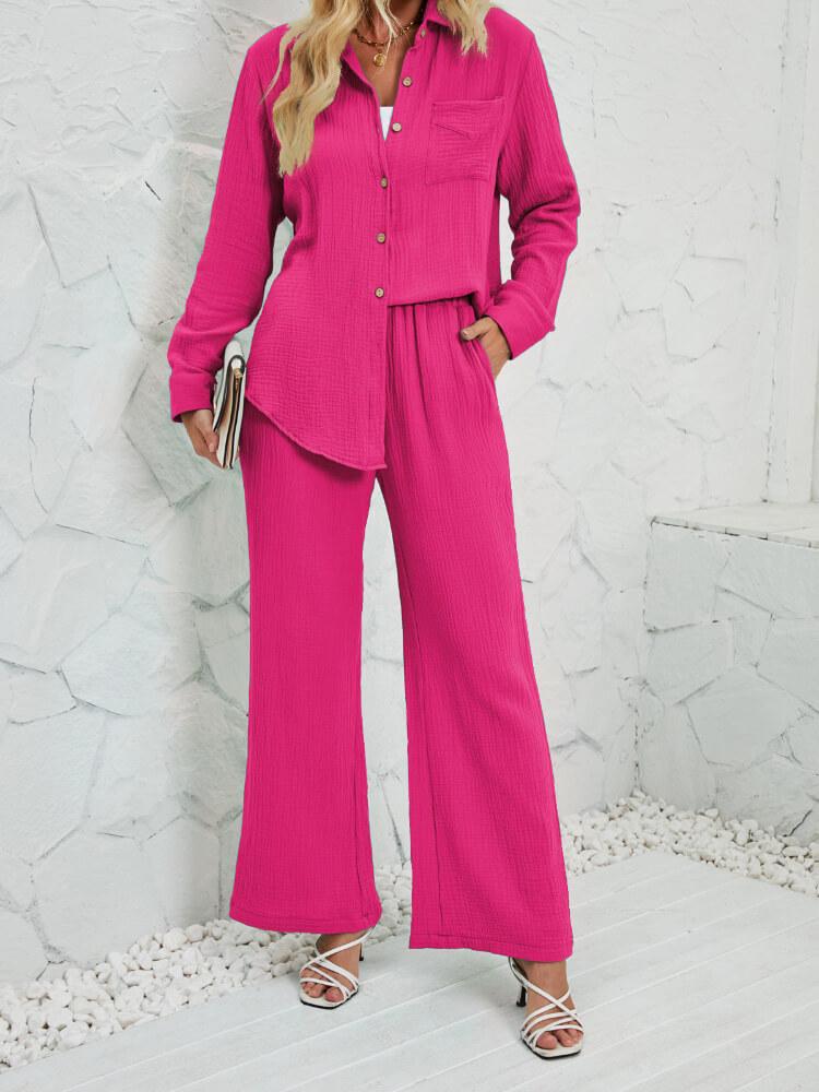 Casual Suit Straight Pants Two-Piece Sets