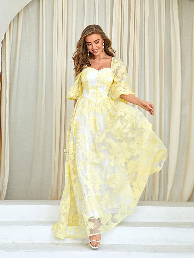 Women's Elegant Floral Pattern Dress