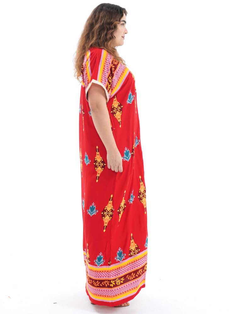Women's Casual Printed Plus Size Dress