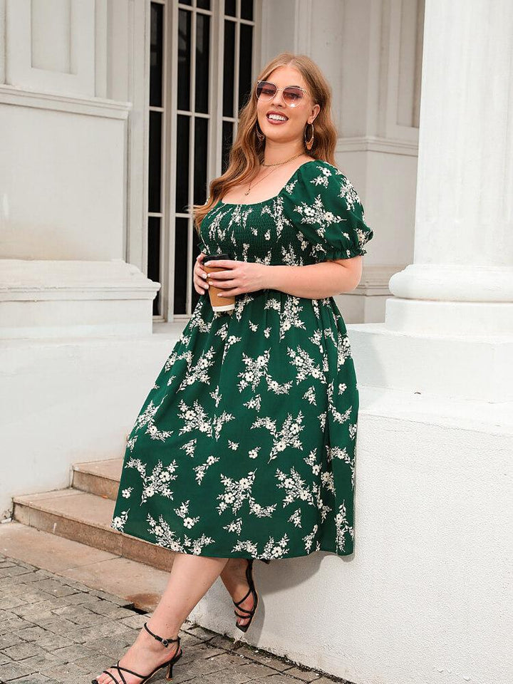 Women's Pattern Printed Plus Size Dress