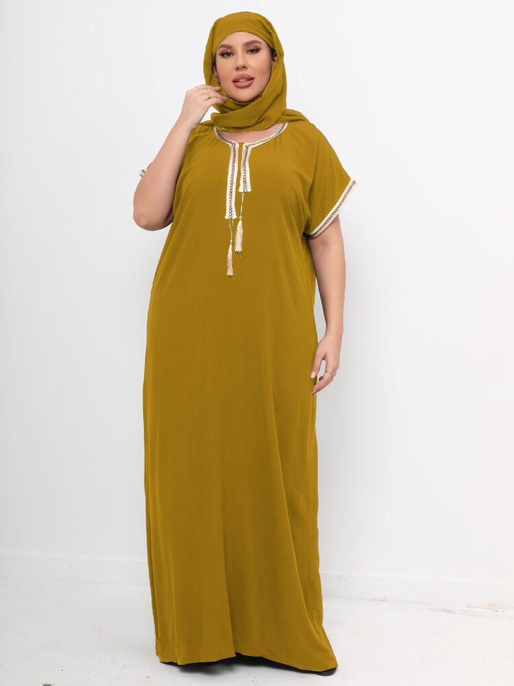 Women's Casual Solid Color Plus Size Dress
