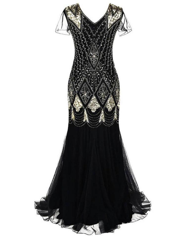 Women's Sequined Fishtail Evening Dress
