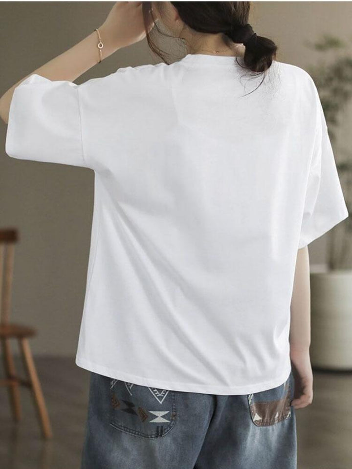 Printed Crewneck Short-Sleeve T-Shirt