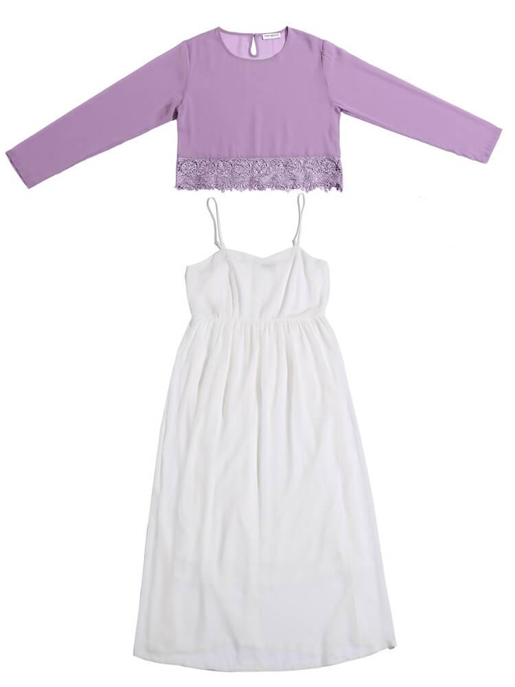 Lace Dress Two-Piece Set