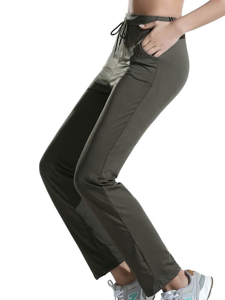Solid Color Strap Casual Pants