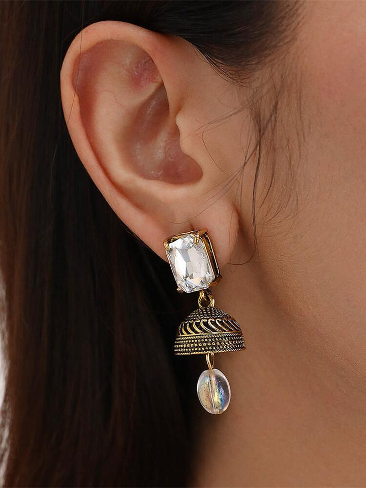 Women's Bell Shape Rhinestone Earrings
