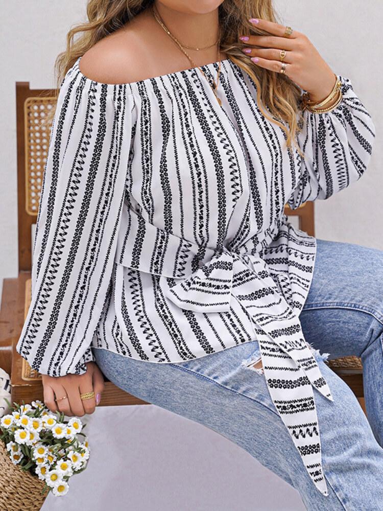 Women's Long-Sleeved Versatile Printed Shirt