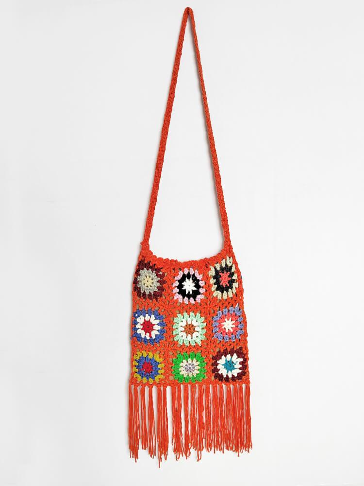 Women's Hand Crochet Woven Shoulder Bag