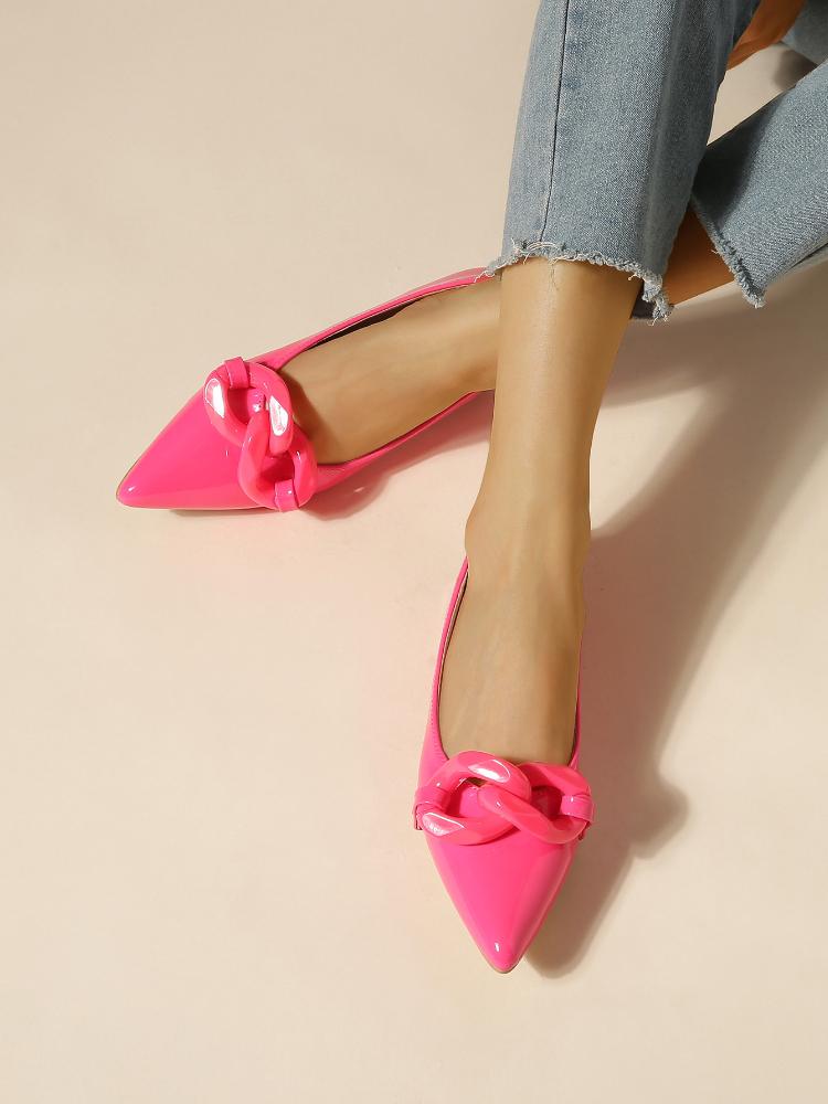 Pointed Toe Shallow Flat Shoes