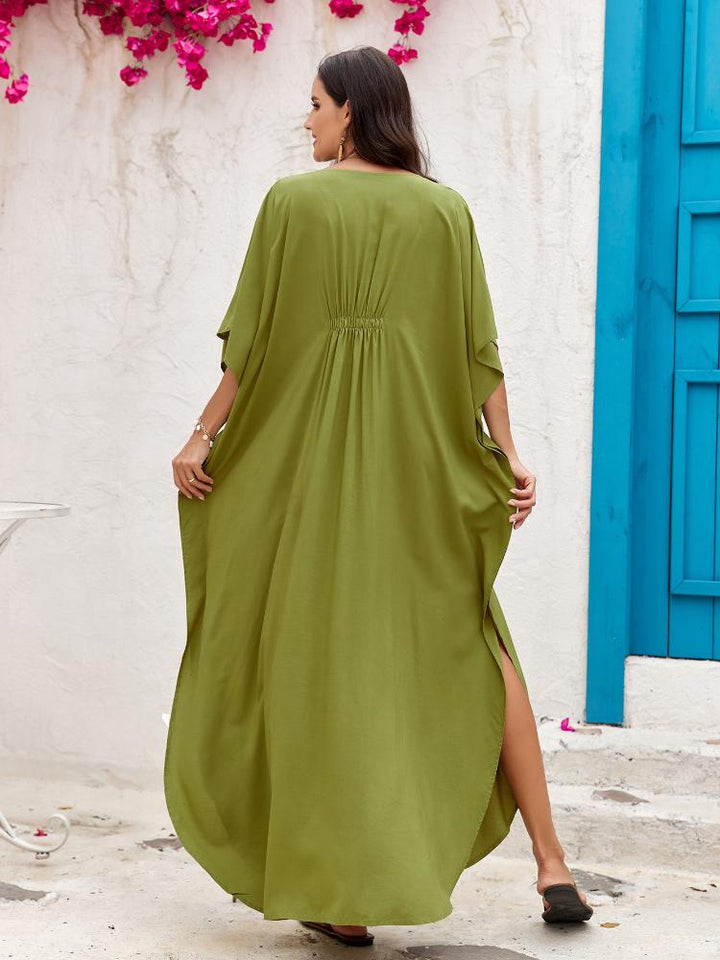 Solid Color Dress Cover Up